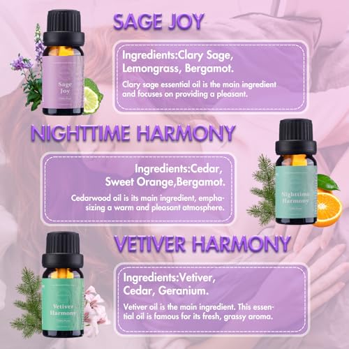 WECONA Essential Oils for Diffusers For Home - Dreamland Slumber Aromatherapy Oils Set WECONA uk supplements