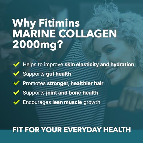 Fitimins Marine Collagen Capsules, 2000mg with Hyaluronic Acid & Vitamin C Fitimins uk supplements