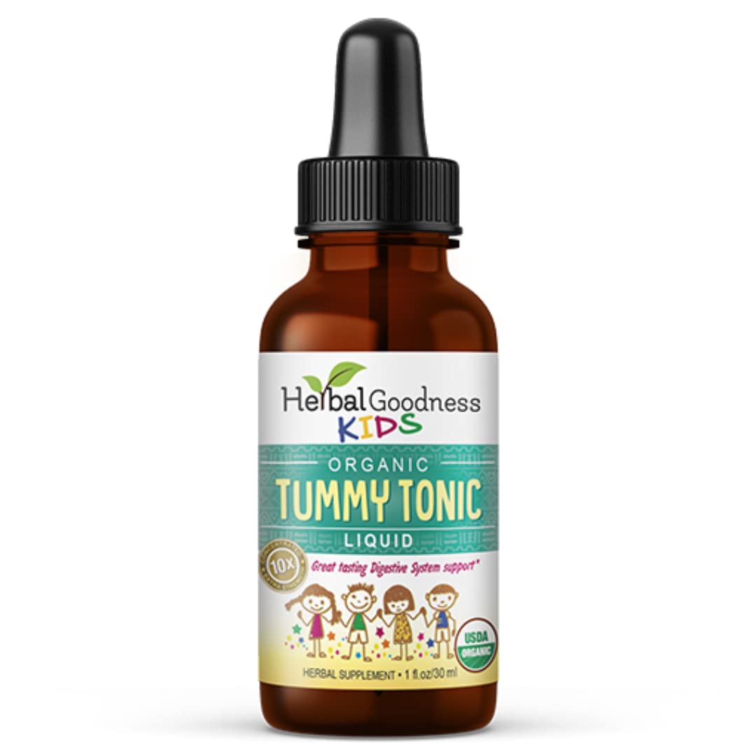 Kids Tummy Support Tonic Liquid Extract, Tasty Digestive System Support Supplement for Kids -1oz - Herbal Goodness Herbal Goodness uk supplements