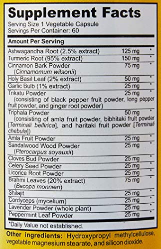 BeShiny Ashwagandha Complex with termeric Cinnamon Basil Leaf Supports a Healthy BeShiny uk supplements