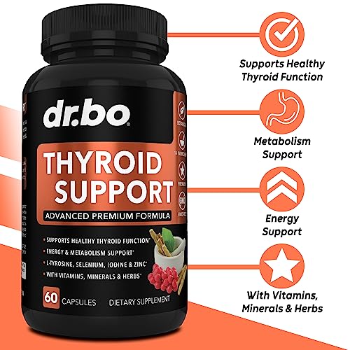 Thyroid Support for Women & Men Supplement - Natural Metabolism, Mood & Energy Enhancer DR. BO uk supplements