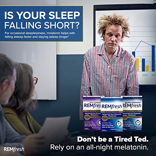 REMfresh 2mg Advanced Melatonin Sleep Aid Supplement (36 Caplets) REMfresh uk supplements