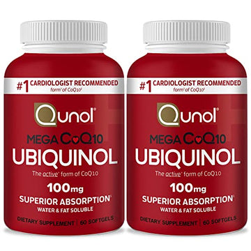 Qunol Ubiquinol CoQ10 100mg Softgels, Mega Ubiquinol 100mg - Superior Absorption Qunol uk supplements