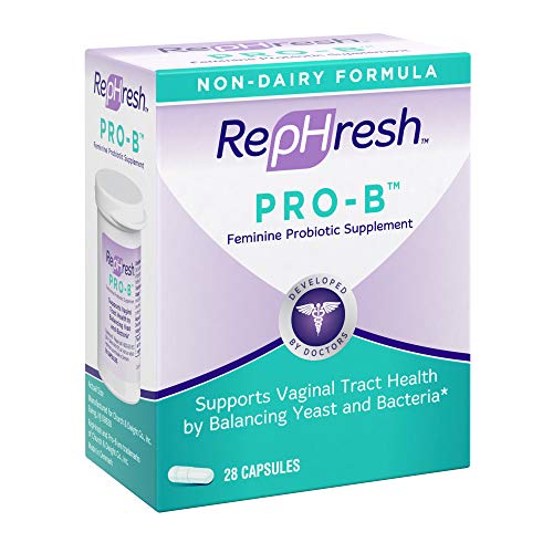 NEW RepHresh Pro-B Feminine Probiotic Supplement Non- Dairy Formula/Vegetarian Capsule, 28ct Rephresh uk supplements