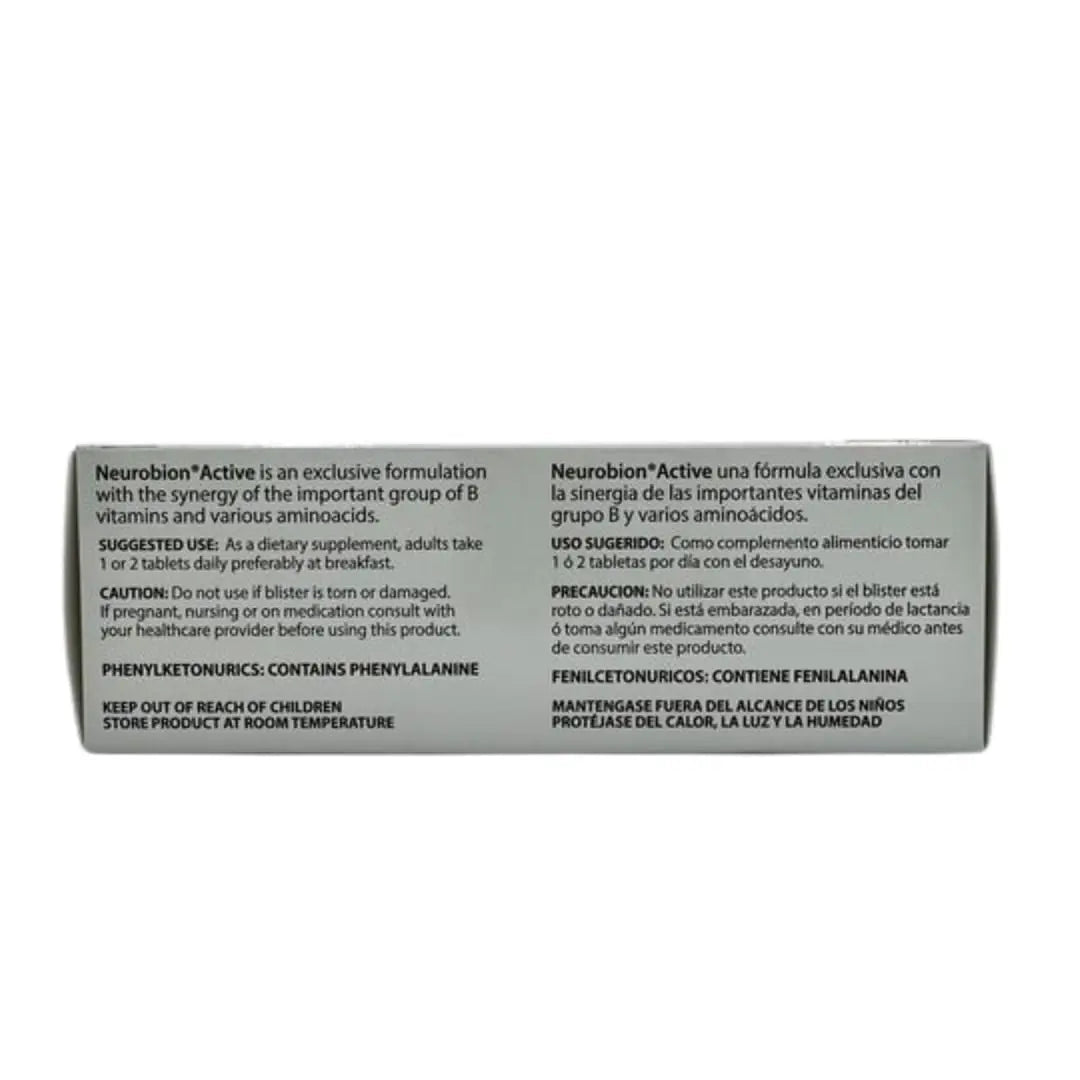 Neurobion Active 30 Tablets Multivitamin L-Glutamic Acid Dietary Supplements, 1 Count (Pack of 1) Neurobion uk supplements