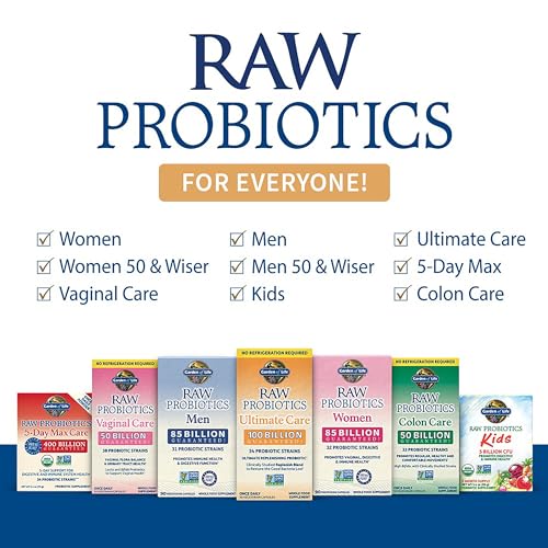 Garden of Life Probiotics for Women and Men - Raw Probiotics Colon Care 50 Billion Garden of Life uk supplements