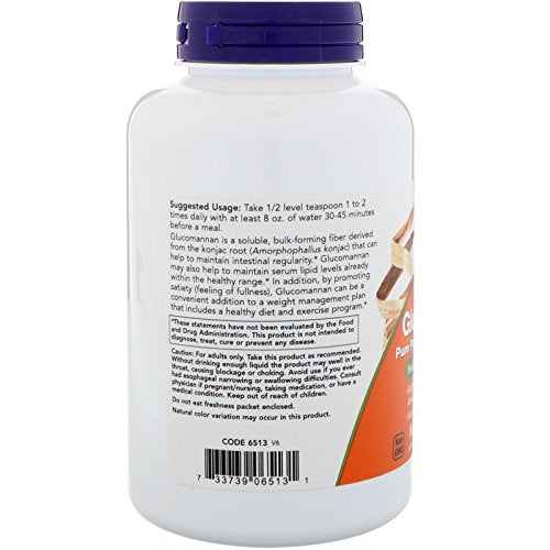 NOW Supplements, Glucomannan (Amorphophallus konjac) Pure Powder, Supports Regularity NOW uk supplements