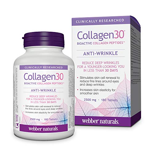 Webber Naturals Collagen30® Bioactive Collagen Peptides 2500 mg 180 Tablets Webber Naturals uk supplements