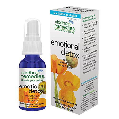 Siddha Remedies Emotional Detox Homeopathic Oral Spray for Melancholy, Irritability Siddha uk supplements