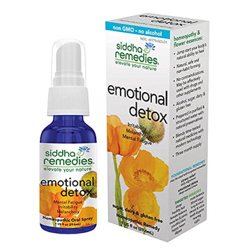 Siddha Remedies Emotional Detox Homeopathic Oral Spray for Melancholy, Irritability Siddha uk supplements