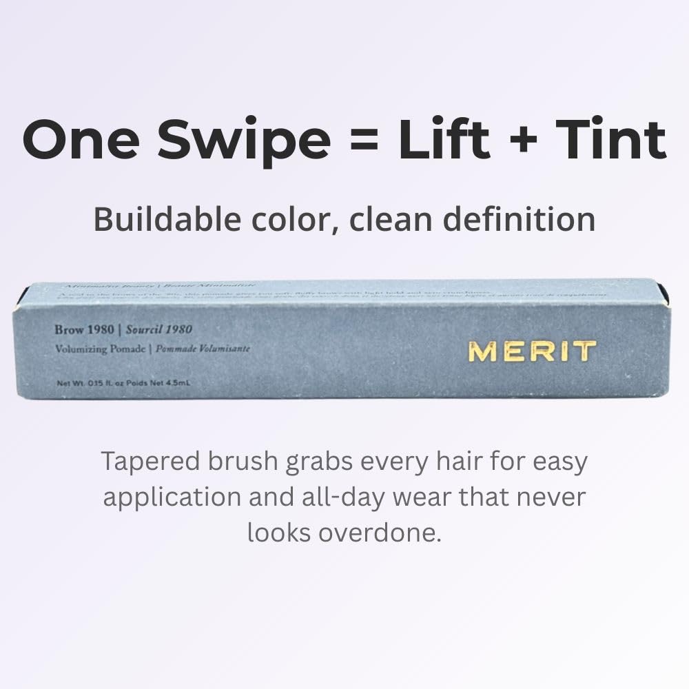 Merit Brow 1980 Volumizing Tinted Eyebrow Gel-Pomade - Taupe - Taupe with Cool Undertones Merit uk supplements