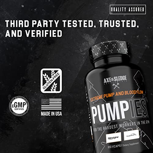 Axe & Sledge Supplements PUMPIES Nitric Oxide Booster with VasoDrive-AP and Nitrosigin Axe & Sledge uk supplements