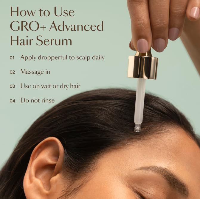VEGAMOUR GRO+ Advanced Hair Serum for Improving Hair Density, Tonic Reduces Shedding and Promotes a Healthy Scalp, 3 pack VEGAMOUR uk supplements