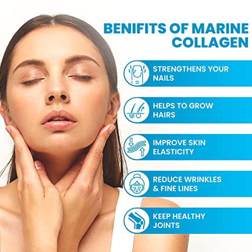 VitaZam Marine Collagen Liquid 10000mg with Hyaluronic Acid, Hydrolysed Peptide, Biotin for Hair, Skin, Nails, Joint, and Muscles, 500 ml VitaZam uk supplements