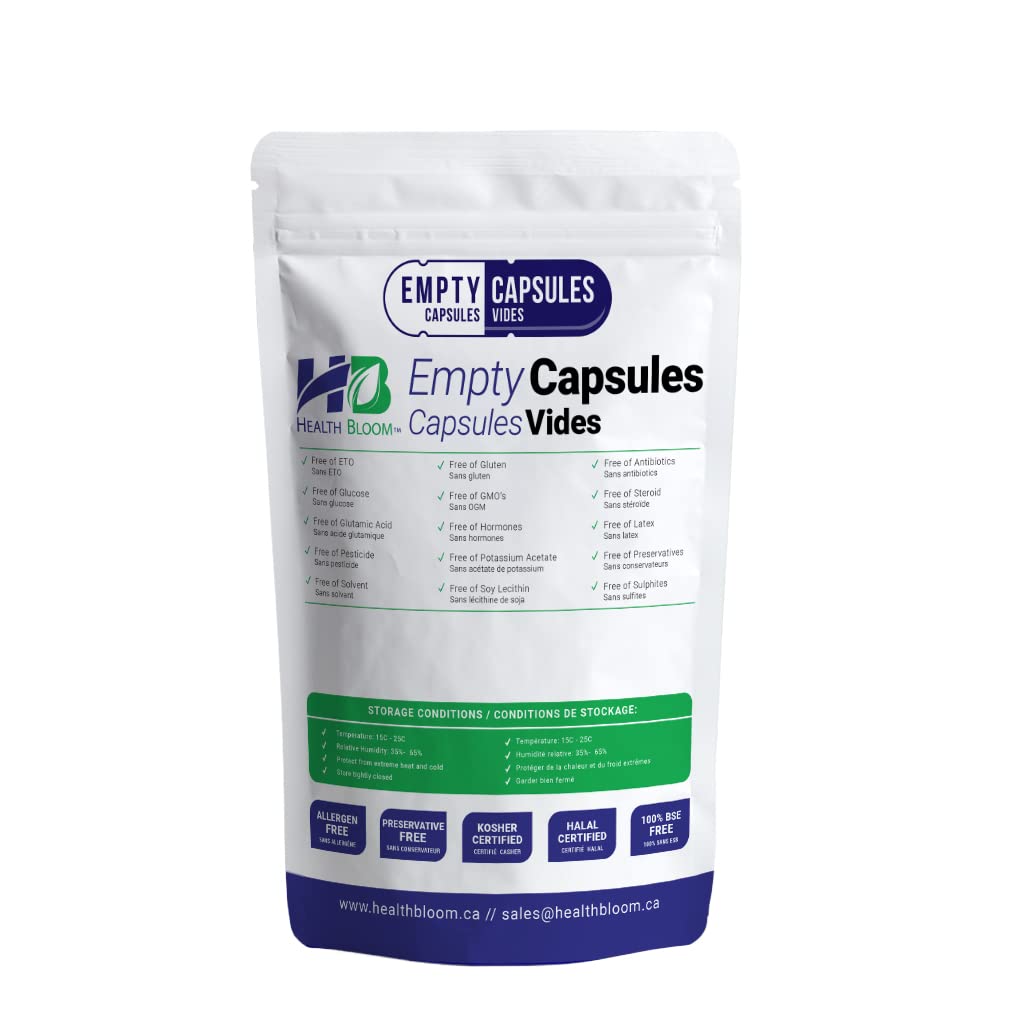 Health Bloom Inc. Empty Vegetable Capsules Size 2 Natural, 1000 Count Health Bloom Inc. uk supplements