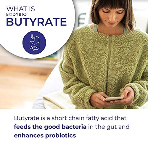 BodyBio Butyrate with Calcium & Magnesium - Supports Healthy Digestion, Gut & Microbiome BodyBio uk supplements