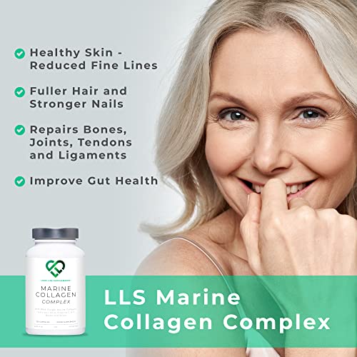 Wild-Caught Marine Collagen Complex Capsules with Hyaluronic Acid | 120 Capsules - 2 Month Supply LOVE LIFE SUPPLEMENTS uk supplements
