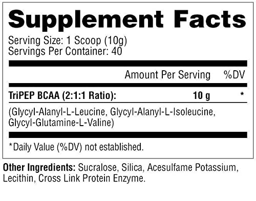Metabolic Nutrition - TRIPEP - Tri-Peptide Branch Chain Amino Acid, BCAA Powder Metabolic Nutrition uk supplements