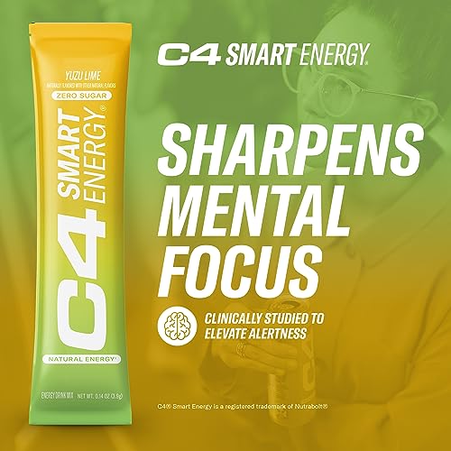 C4 Smart Energy Powder Stick Packs - Sugar Free Performance Fuel & Nootropic Brain Cellucor uk supplements