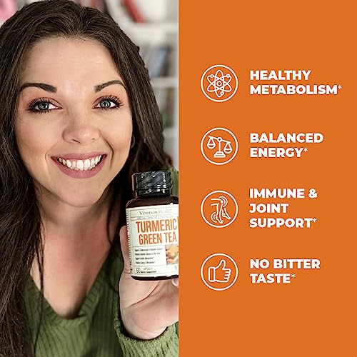 Green Tea Extract Capsules - Green Tea Supplement with Organic Turmeric Curcumin Vimerson Health uk supplements