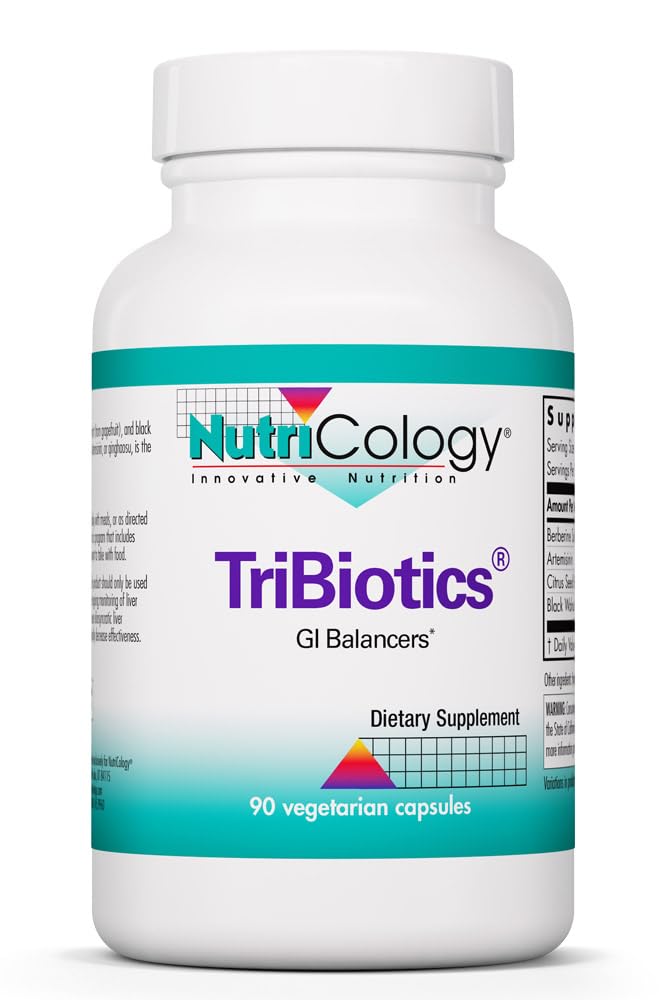 Nutricology TriBiotics - Berberine Artemisinin Botanical Blend - Gastrointestinal Support - Hypoallergenic - 45 Servings - 90 Capsules Allergy Research Group uk supplements