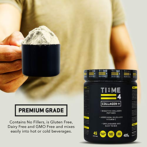 Time 4 Collagen + 45 Servings – Pure Hydrolysed Collagen Powder for Women & Men Time 4 Nutrition uk supplements