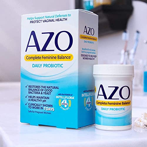 AZO Complete Feminine Balance Daily Probiotics for Women, Clinically Proven to Help Protect Vaginal Health AZO uk supplements