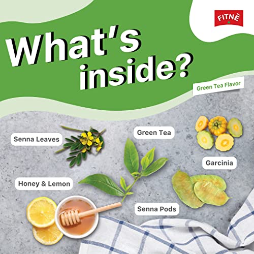 FITNE Green Tea Herbal Honey Lemon With Garcinia Senna Infusion Gentle Detox Cleanse FITNÈ uk supplements
