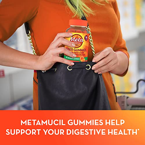 Metamucil Daily Fiber Gummies, Orange Flavored, No Sugar Added, 5g Prebiotic Plant Metamucil uk supplements
