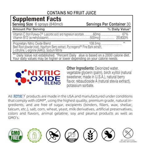 Spray For Life Nitric Oxide Blend Spray Supplements, Sublingual Nitric Booster Support Spray For Life uk supplements