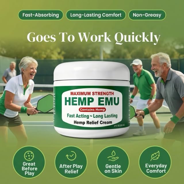 Hemp Emu Hemp Cream – 4oz Cream Hemp Emu uk supplements