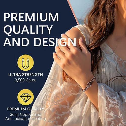 Jecanori Copper Bracelets for Women,Classic Magnetic Copper Bracelet,Valentine's Day Jecanori uk supplements