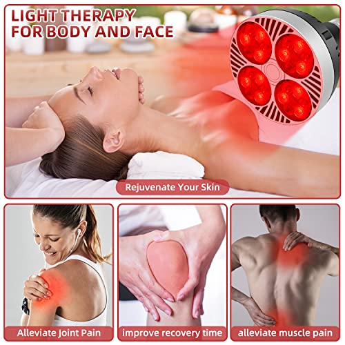 Red Light Therapy Lamp 24 LED Used for Red Light for Body and Face 660nm Red and 850nm Msupps.com uk supplements