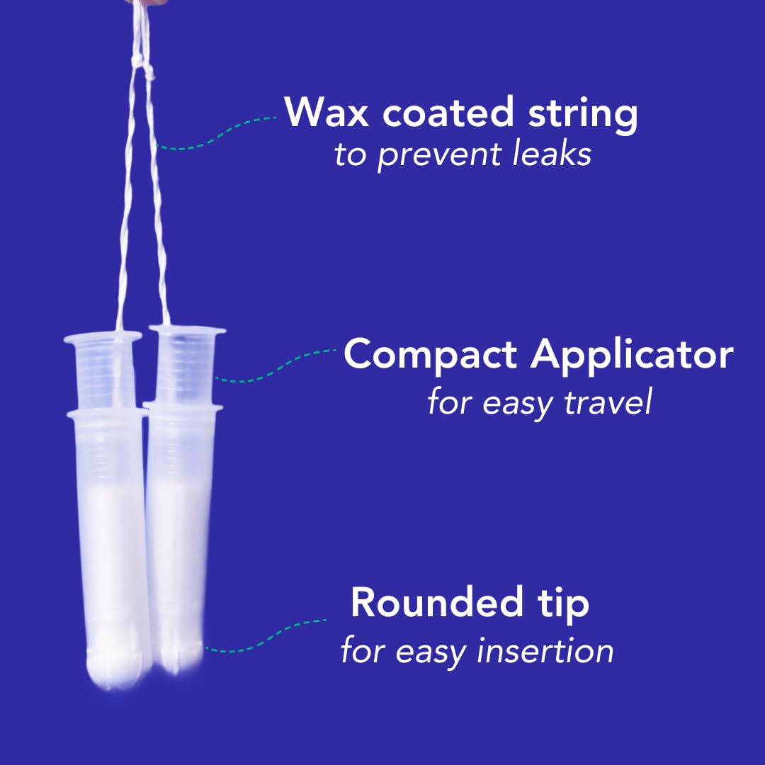 Award Winning 100% Organic Cotton Easy Glide Tampons with Compact Plant Based Applicator MARLOW uk supplements