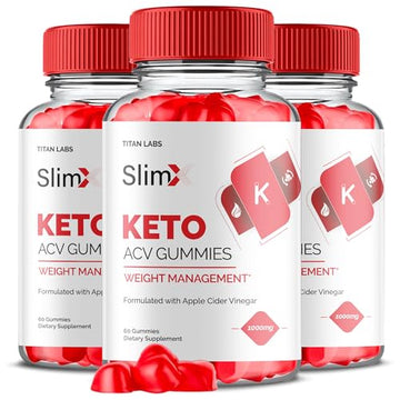 (3 Pack) SlimX Keto ACV Gummies, SlimX Keto ACV Advanced Weight Loss 1000MG Apple Titan Labs uk supplements