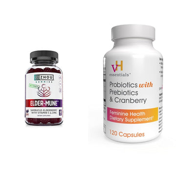 Zhou Nutrition Elder-Mune Sambucus Elderberry Gummies with Zinc and Vitamin C & vH Zhou Nutrition uk supplements