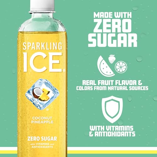 Sparkling Ice, Coconut Pineapple Sparkling Water, Zero Sugar Flavored Water, with Vitamin Sparkling ICE uk supplements
