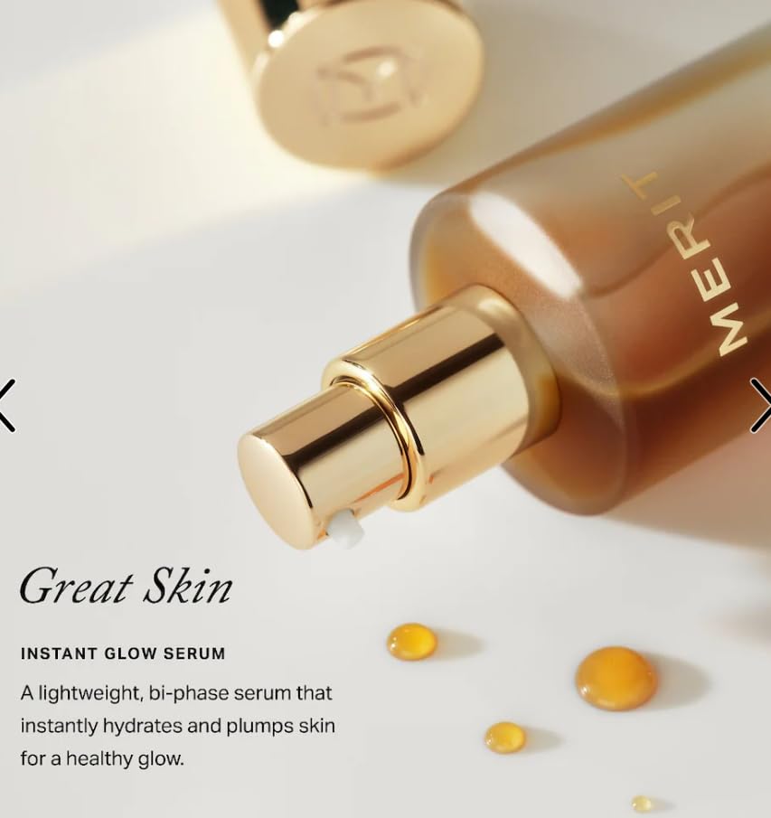 Merité Great Skin Instant Glow Serum, Bi-Phase Lightweight Formula, Hydrating and Plumping with Hyaluronic Acid and Niacinamide Aus Healthcare uk supplements
