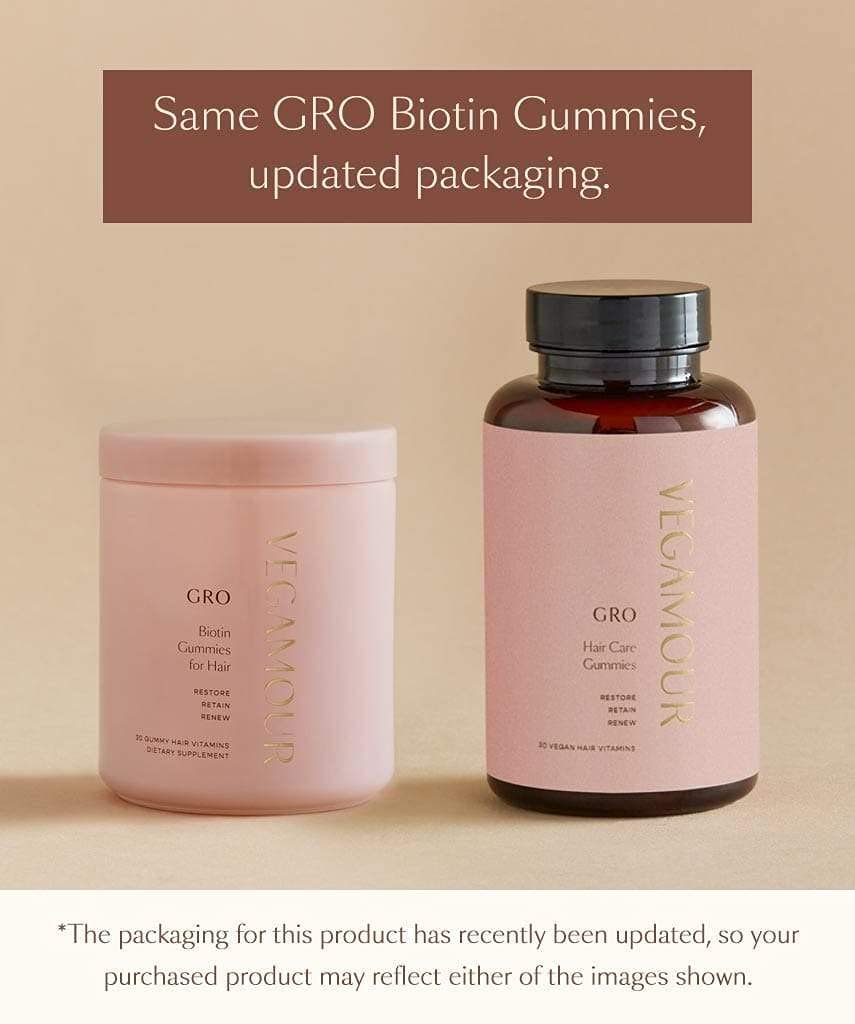 VEGAMOUR GRO Biotin Gummies, Strawberry Flavor with 5000 mcg Biotin, Supports VEGAMOUR uk supplements