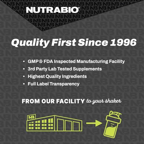 NutraBio Classic Whey Protein Powder- 25G of Protein Per Scoop - No Fillers, Artificial NutraBio uk supplements