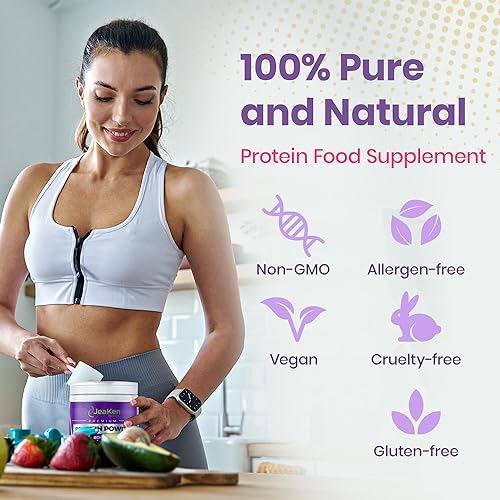 JeaKen - Unflavored Collagen Peptides Powder from Grass-Fed Bovine Sources - Sugar-Free Hydrolyzed Collagen JeaKen uk supplements
