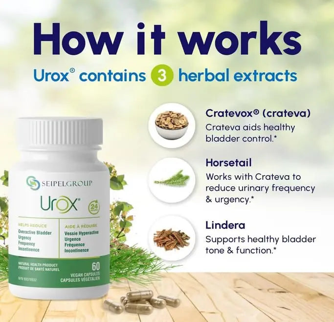 UROX Bladder Control, Safe and Effective Bladder Support Supplement for Men & Women, Helps Reduce Urinary Leakage, Frequency, Urgency, 180 Vegetarian Capsules UROX uk supplements