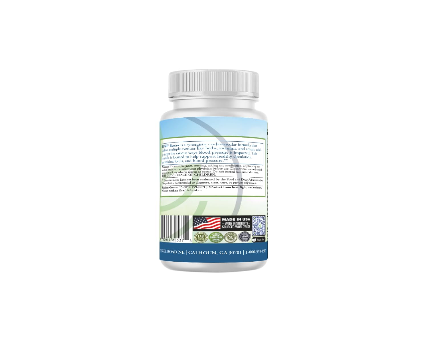 PURE® Beets+ Organic Beet Root Capsules - 900mg - 90 Count, 30 Servings - Blood Pressure & Circulation Support Supplement - with L-Arginine, Hawthorn Berry & B12 - Cardiovascular Health - Made in USA PURE uk supplements