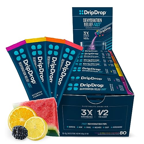 DripDrop Hydration - Electrolyte Powder Packets - Watermelon, Berry, Orange, Lemon DripDrop uk supplements