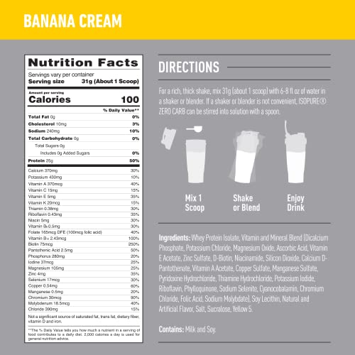 Isopure Protein Powder, Zero Carb Whey Isolate with Vitamin C & Zinc for Immune Support Isopure uk supplements