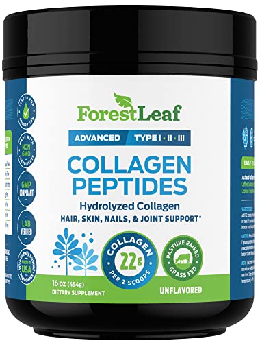 Collagen Peptides Powder Unflavored - Hydrolyzed Collagen Protein Powder ForestLeaf uk supplements