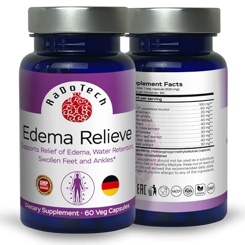 RaDoTech - Edema Relief Water Pills, Natural Diuretics for Water Retention, Foot Swelling RaDoTech uk supplements