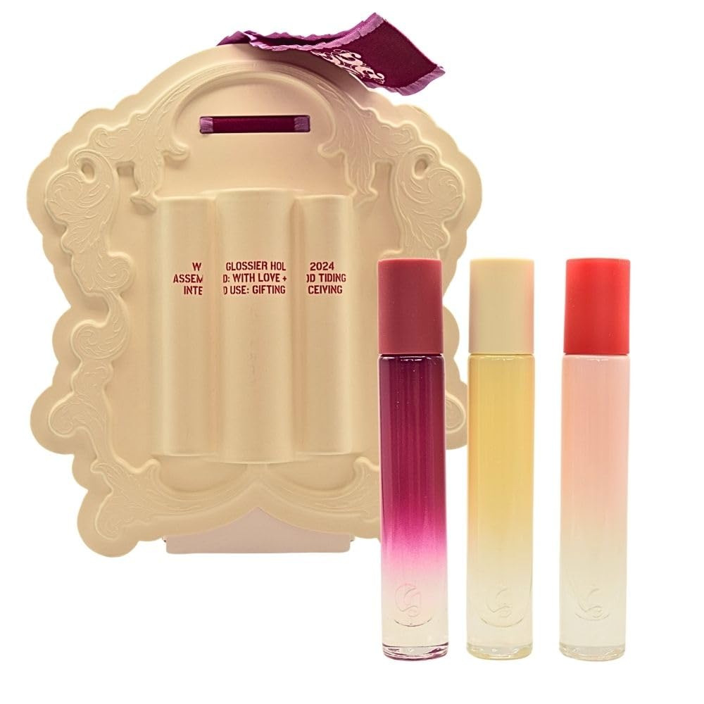 Glossier You Discovery Travel Perfume Spray Gift Set - Limited Edition Trio: Warm Clean, Serene Woody, Dreamy Gourmand Scents - You, Doux, Rêve. Glossier uk supplements