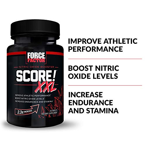 FORCE FACTOR Score! XXL, 3-Pack, Nitric Oxide Booster Supplement for Men with L Force Factor uk supplements
