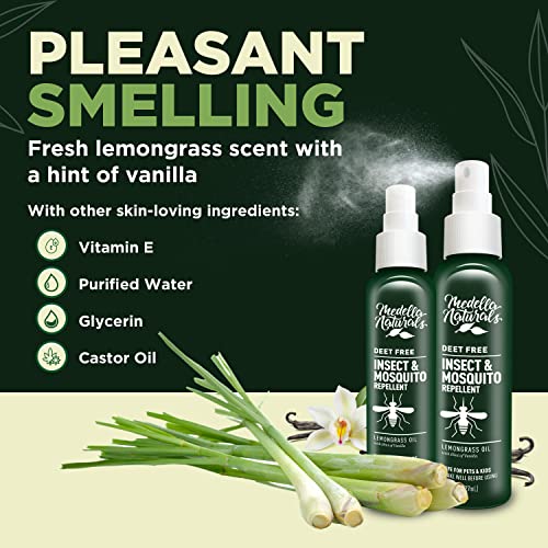 Deet-Free Insect & Mosquito Repellent Pack of 2 (8 oz) – Nice Smelling Medella Naturals uk supplements